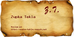 Zupka Tekla névjegykártya